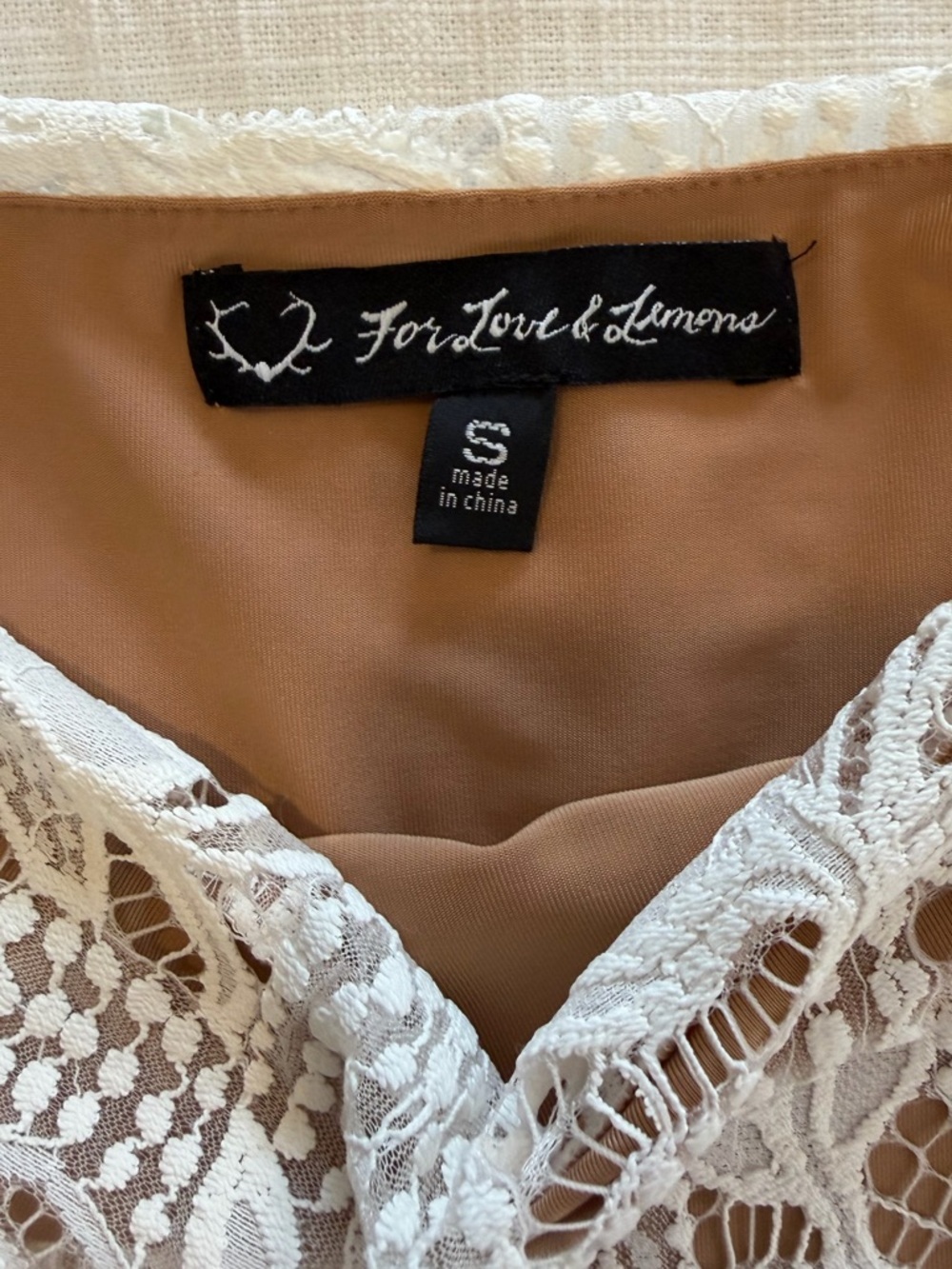 For Love and Lemons Guava Skirt White & Nude - Picture 5 of 13